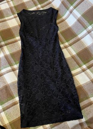 Платье, черное кружево2 фото