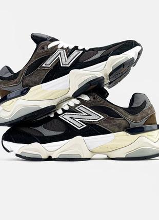 New balance 9060 "brown/black" мужские качество высокое удобны в носке