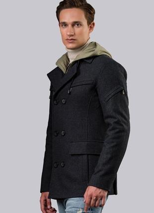 Мужское пальто a-453 (military)5 фото