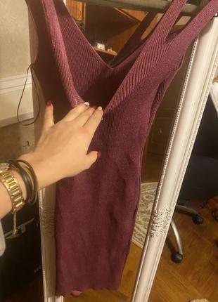 Платье новое брендовое, love republic темно, вишневая цвета марсала размер 36 с открытыми плечами6 фото
