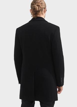 Чоловіче пальто чорне s-510 (lord)3 фото