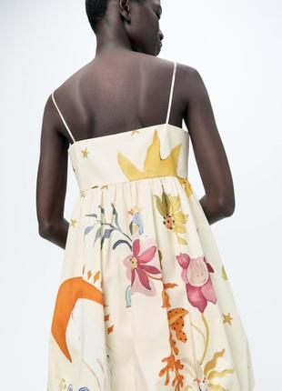 Платье zw collection с принтом и объемным низом3 фото