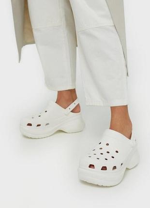 Кроксы класік клог бае білі crocs classic bae clog white3 фото