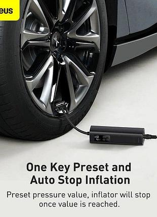 Автомобильный компрессор baseus super mini inflator pump black (crcq000001) 4
