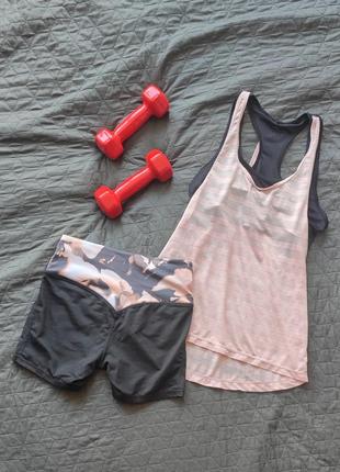 Комплект для спорту шорти clarks h&m майка crivit з топом crane велосипедки workout йога