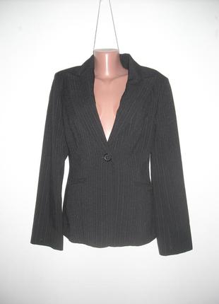 Піджак чорний з білою смужкою atmospfere стильний