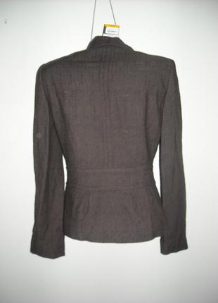 Пиджак prinsiples коричневы с карманами на груди4 фото