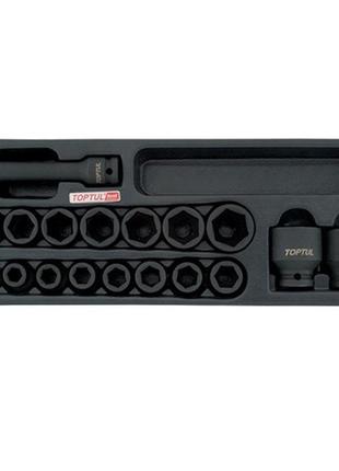 Набір ударних головок 1/2" 10-32мм + подовжувач 18ед. (в ложементі) toptul gcat1807