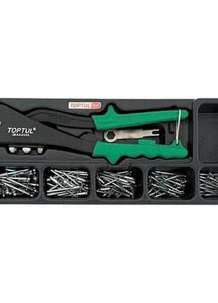 Заклепочник з набором заклепок (в ложементі) toptul gaat0101