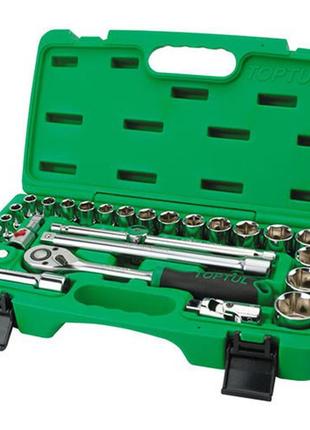 Набір інструменту у валізі toptul 1/2" 28ед. зі світловим перехідником gcai2801