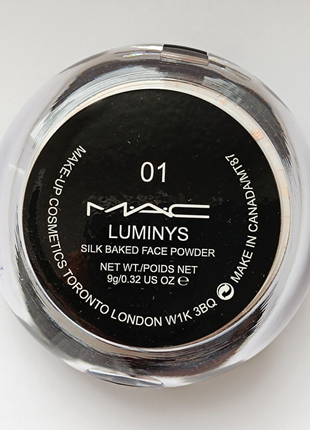 Пудра для лица mac запеченная тон 01 luminys silk baked face powder2 фото