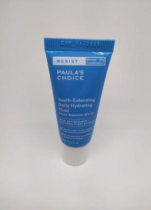 Сонцезахисний зволожувальний флюїд paula's choice resist youth-extending daily hydrating fluid spf 50