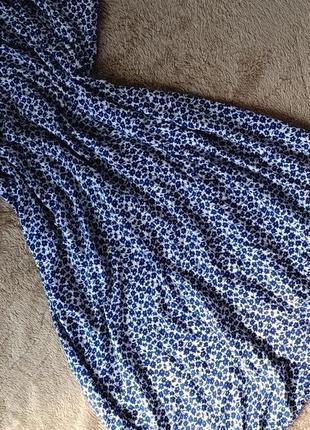 Стильне легке плаття в синій квіточку h&amp;m3 фото