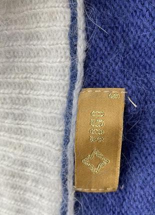 Теплый свитер кофта синий белый sogo зима осень6 фото