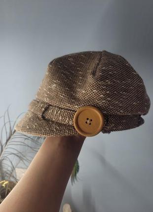 Peter grimm коричневий твідовий шерстовий капелюх жіночий розмір маленький3 фото