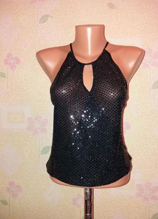 Модная майка в пайетки