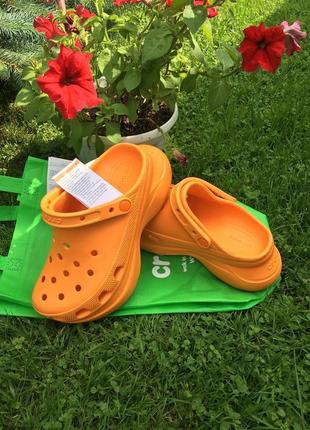 Кроксы классик баэ клог оранжевые crocs classic clog bae orange6 фото