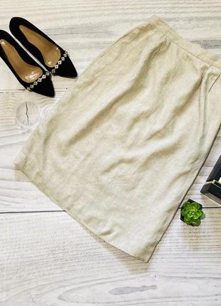 Юбка миди льняная лен