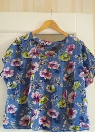 Блузка кофточка с качественного цветного крепдешина 48-52 размера.