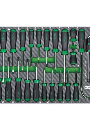 Набір професійних викруток 31ед. (в ложементі) toptul ged3102