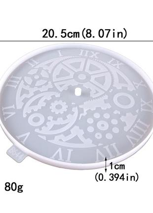 Форма молд для создания часов из эпоксидной смолы шестеренки 205 мм2 фото