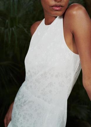 Однотонное белое кружевное платье zara new3 фото
