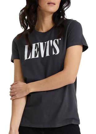 Темно сіра футболка levi’s1 фото