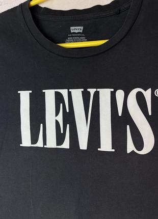 Темно серая футболка levi’s2 фото