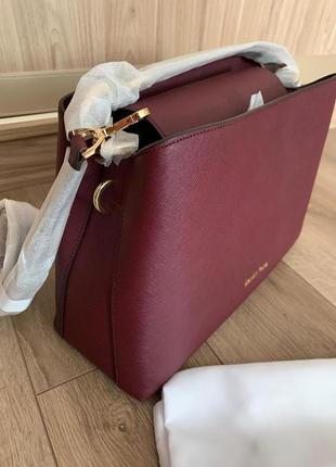 Сумка michael kors portia plum saffiano оригінал8 фото