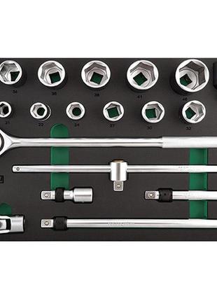 Набір головок з тріскачкою в ложементі 3/4" 20ед. toptul gvd2010