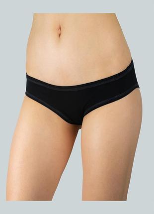 Сліпи чорні трикотажні україна 7567 труси з бавовни чорного кольору з сірим по краям бавовняні