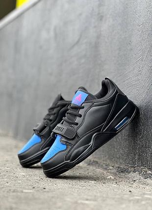 Чоловічі кросівки в чорно-синьому кольорі👟7 фото