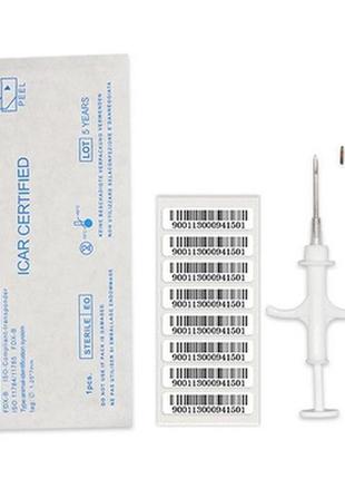 Мікрочіпи чіпи для тварин. міні чіп. розмір 1,25*7 і 1,4*8мм
