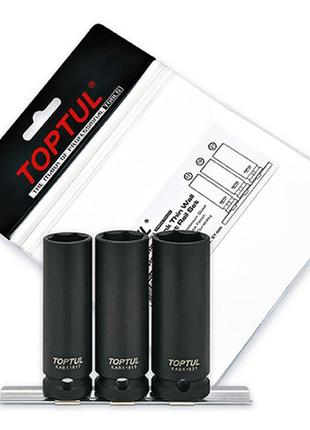 Тонкостінні ударні головки для шиномонтажу 1/2" 3 од. toptul gdag0301