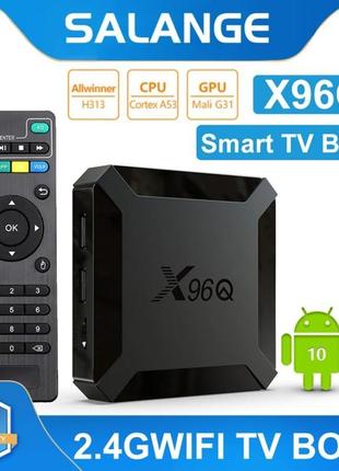 Смарт приставка smart tv box x96q android 10