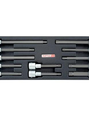 Набір біт впресованных в головку 1/2" 12ед. (в ложементі) toptul gaat1202