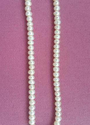 Прикраса на шию намисто з натуральних перлів 45-46 см3 фото