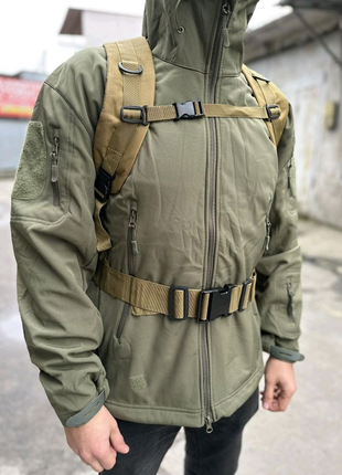 Армійский рюкзак з підсумками. койот 55 l6 фото