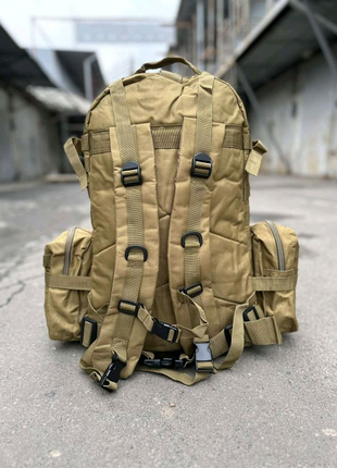Армійский рюкзак з підсумками. койот 55 l15 фото