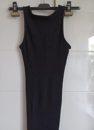 Міді сукня футляр в рубчик плаття на шнурівці4 фото