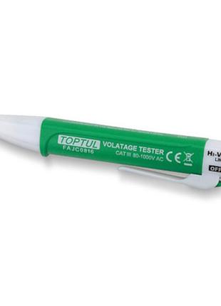 Тестер напруги безконтактний toptul 80-1000v ac (50-60hz) fajc0816