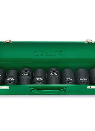 Набір головок ударних  для гайковертів 1" 27-41 мм 8 од. toptul gdad0809