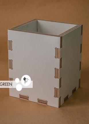 Кашпо з ламінованої фанери, біле