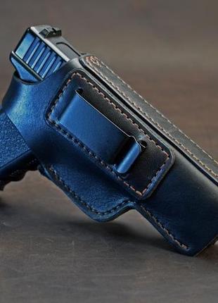 Кожаная кобура для glock 17 со скобой для скрытого ношения6 фото