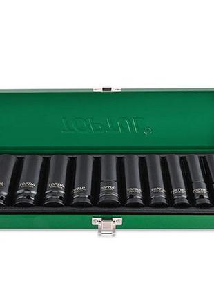 Набір головок дюймових ударних довгих toptul 1/2" 7/16-1" 10 од. gead1002