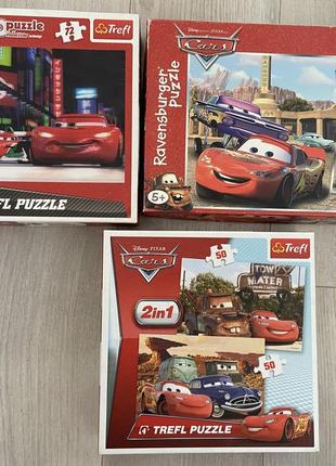 Пазлы по мультфильму тачки десней молния маквин меттер disney cars бренда ravensburger и trefl