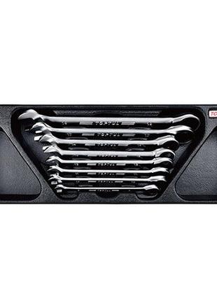 Набір комбінованих ключів трещоточных 8-19мм 8ед. (в ложементі) toptul gaat0817