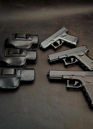 Шкіряна кобура для glock зі скобою, кобура на glock, глок