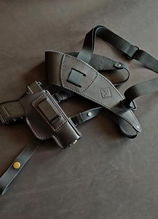 Кожаная кобура для glock 19, оперативная кобура для glock, кобура глок