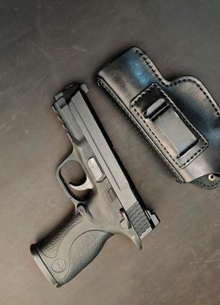 Кожаная кобура для smith & wesson m&p 40, кобура smith & wesson8 фото